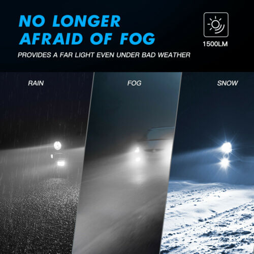 H11 For Kawasaki Ninja ZX6R ZX600 2007-2012 LED Headlight Bulb High Low Beam - Fresh Stock Dated February 2026