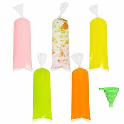 200 Pcs Popsicle Bags, Plastic Freeze Ice Pop Bags, Disposable Juice Popsicle - Fresh Stock Dated December 2025