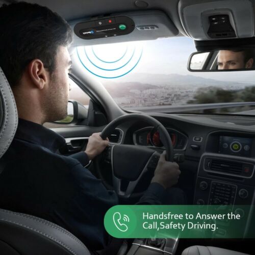 Wireless Bluetooth Hands Free In-Car Kit Speakerphone Speaker Phone Visor Black - Fresh Stock Dated February 2026