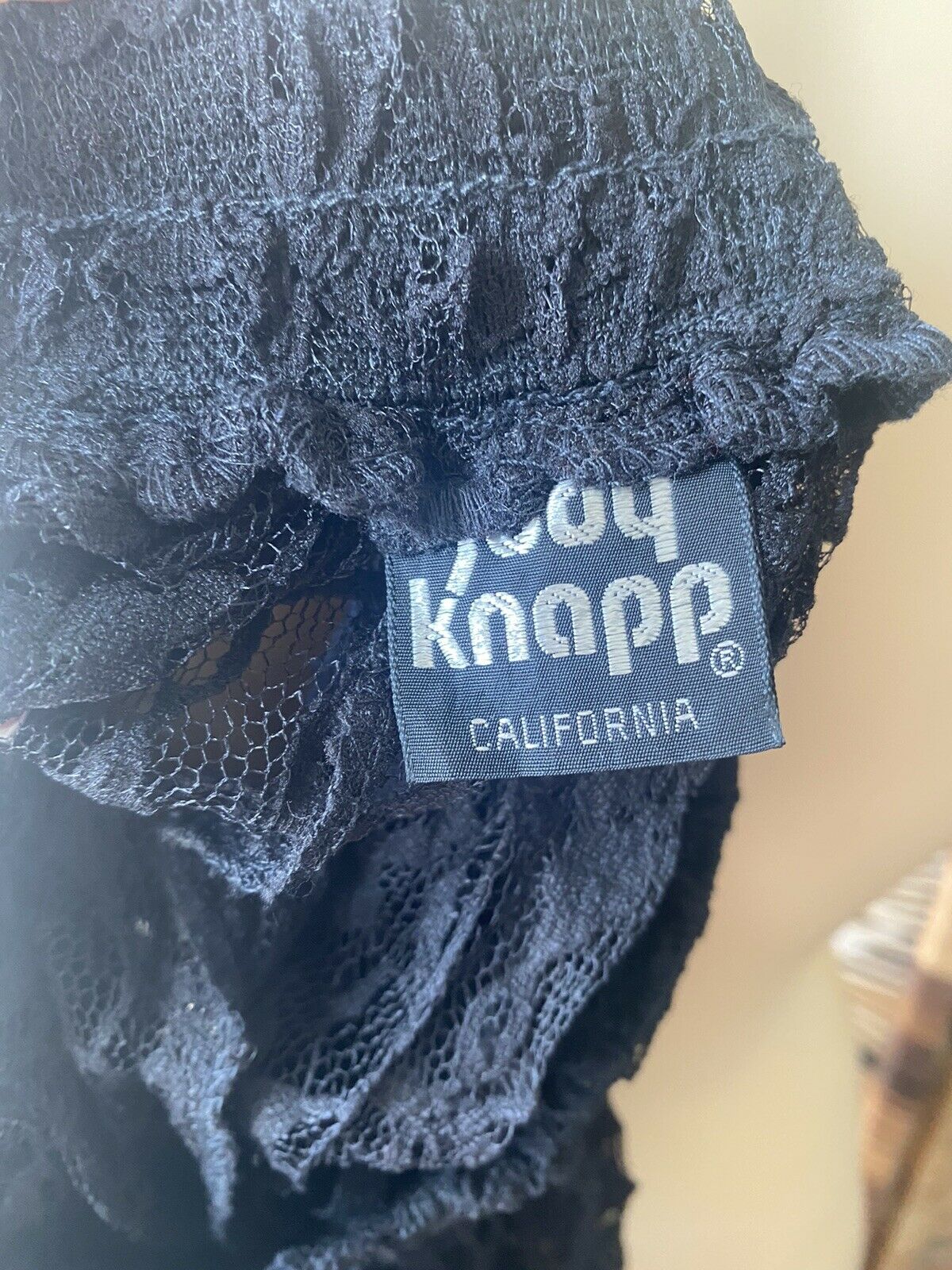 Vintage 90s Black Lace Skirt Goth Stevie Knicks Hippie Boho Skirt Judy Knapp CA - Fresh Stock Dated March 2026