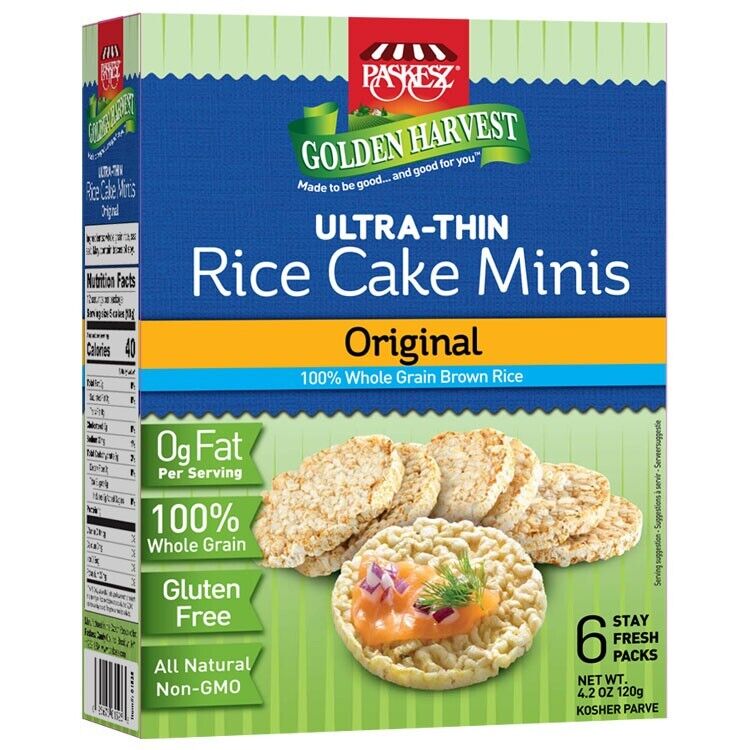 Paskesz Golden Harvest Rice Cake Minis Original, 4.2 oz. - Fresh Stock Dated December 2025