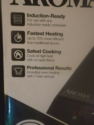 AROMA INDUCTION COOKTOP SAFEST WAY TO COOK 7 settings easy clean ceramic. - Fresh Stock Dated December 2025