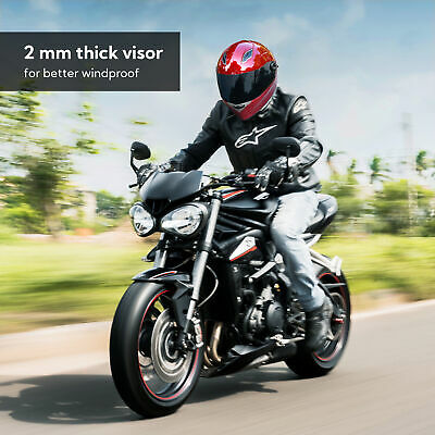 AHR RUN-F Replacement Motorcycle Helmet Face Shield Front Visor PC - Fresh Stock Dated February 2026