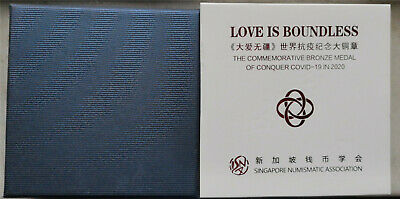 2020 China 80mm Solid Silver (around 460 grams) Medal - Fight Virus - Fresh Stock Dated February 2026