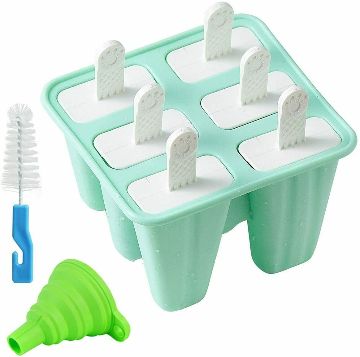 Helistar Popsicle Molds 6 Pieces Silicone Ice Pop Molds BPA Free Popsicle Mold - Fresh Stock Dated December 2025