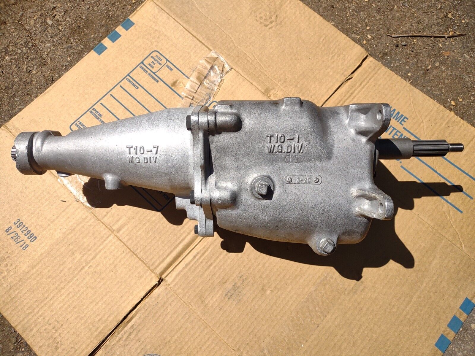 Rebuilt April 1957 Bel Air Corvette T-10 4 Speed Transmission T10-1 T10-7 - Fresh Stock Dated February 2026