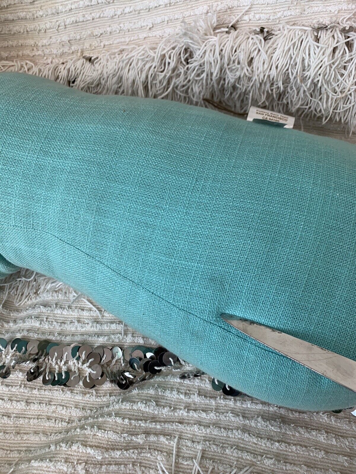 Pottery Barn Teen Junk Gypsy Boot Crewel Pillow 12x18 Floral 2014 RARE - Fresh Stock Dated February 2026