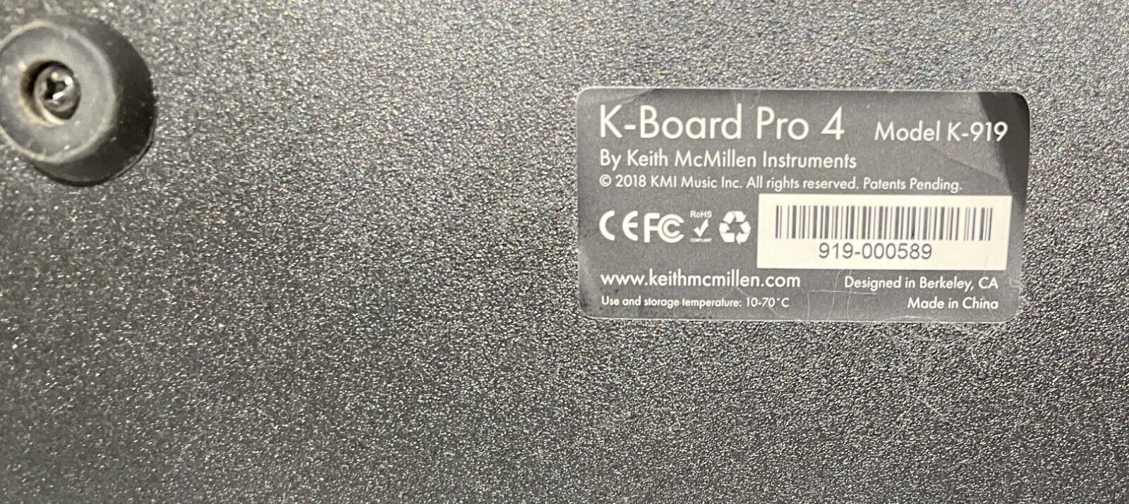 Keith McMillen Instruments K-Board Pro 4 Smart Sensor Keyboard - Fresh Stock Dated February 2026