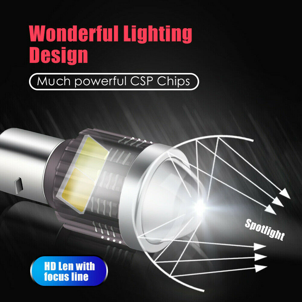 30W BA20D H6 LED Hi/Lo Beam White Yellow Motorcycle Headlight Bulb 10000lm 6000K - Fresh Stock Dated February 2026