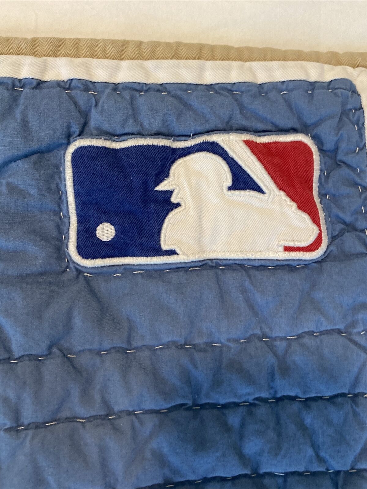 1 x Pottery Barn PB Teen ML Baseball Sports Red White Blue Quilted Standard Sham - Fresh Stock Dated February 2026