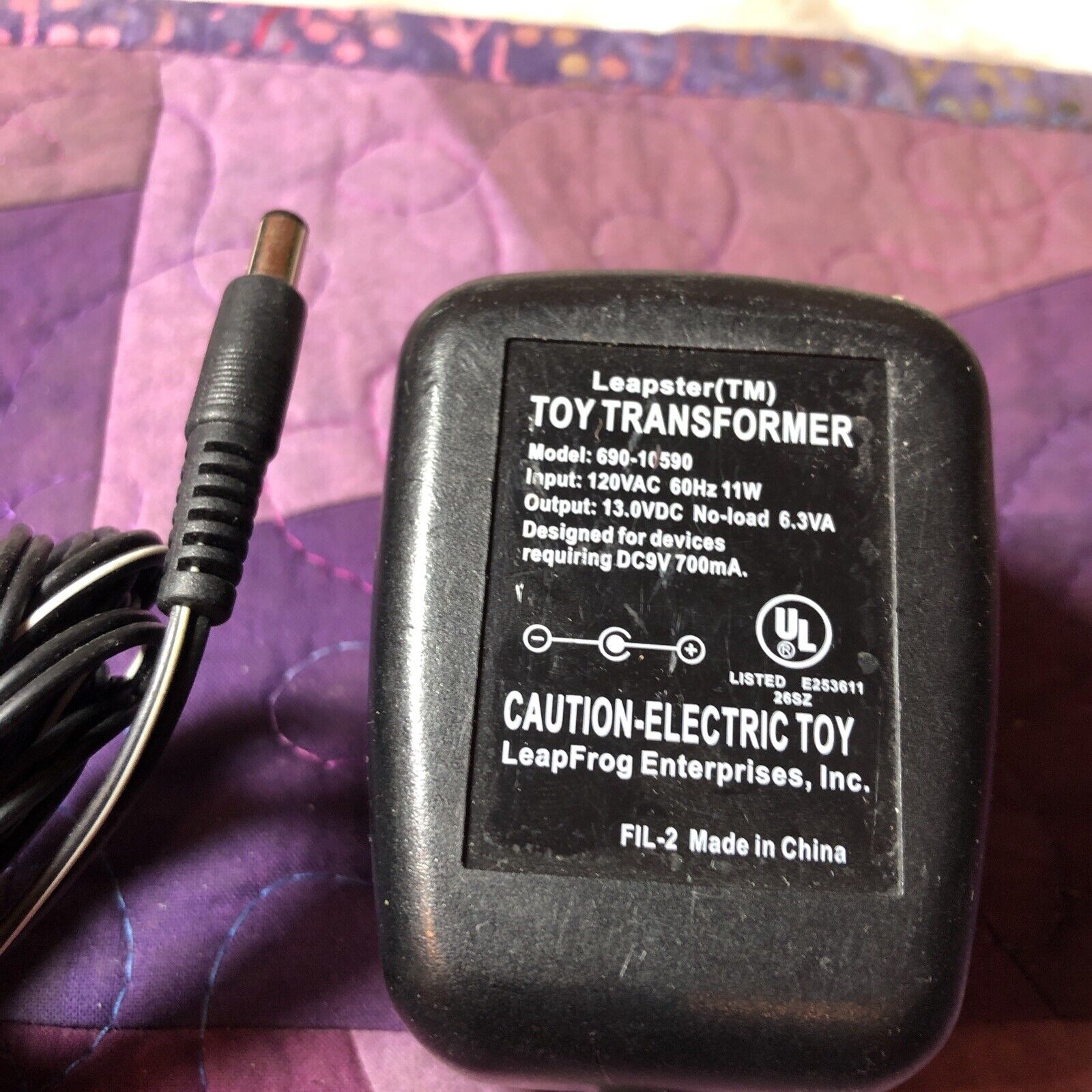 Leapster Leapfrog 690-10590 Toy Transformer AC Adapter Charger 13V - Fresh Stock Dated February 2026