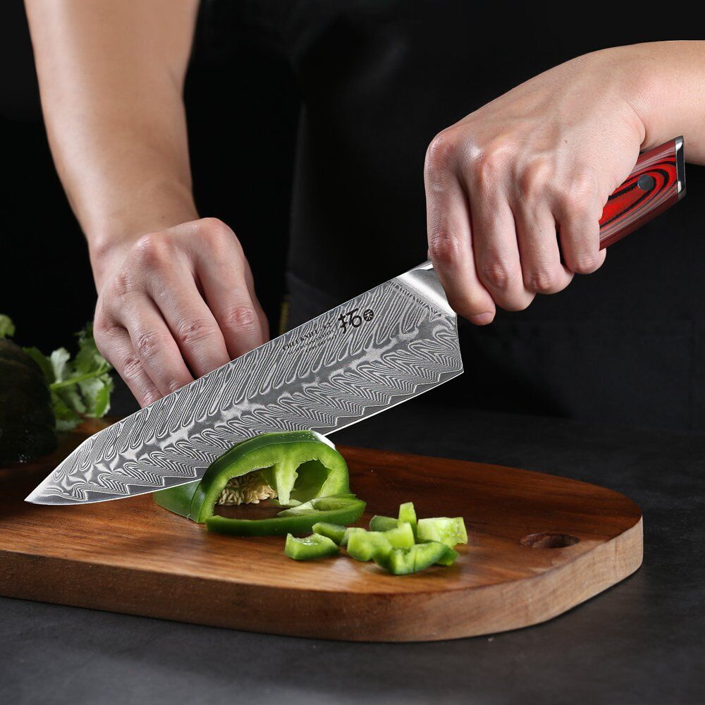 TURWHO 8.2inch Chef Knife 67-Layer Japanese VG10 Damascus Steel Kitchen Knives - Fresh Stock Dated December 2025