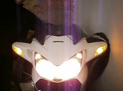 White & Yellow SwitchBack LED Turn Signals Kit for 2002 - 2014 Honda ST1300 #HS2 - Fresh Stock Dated February 2026