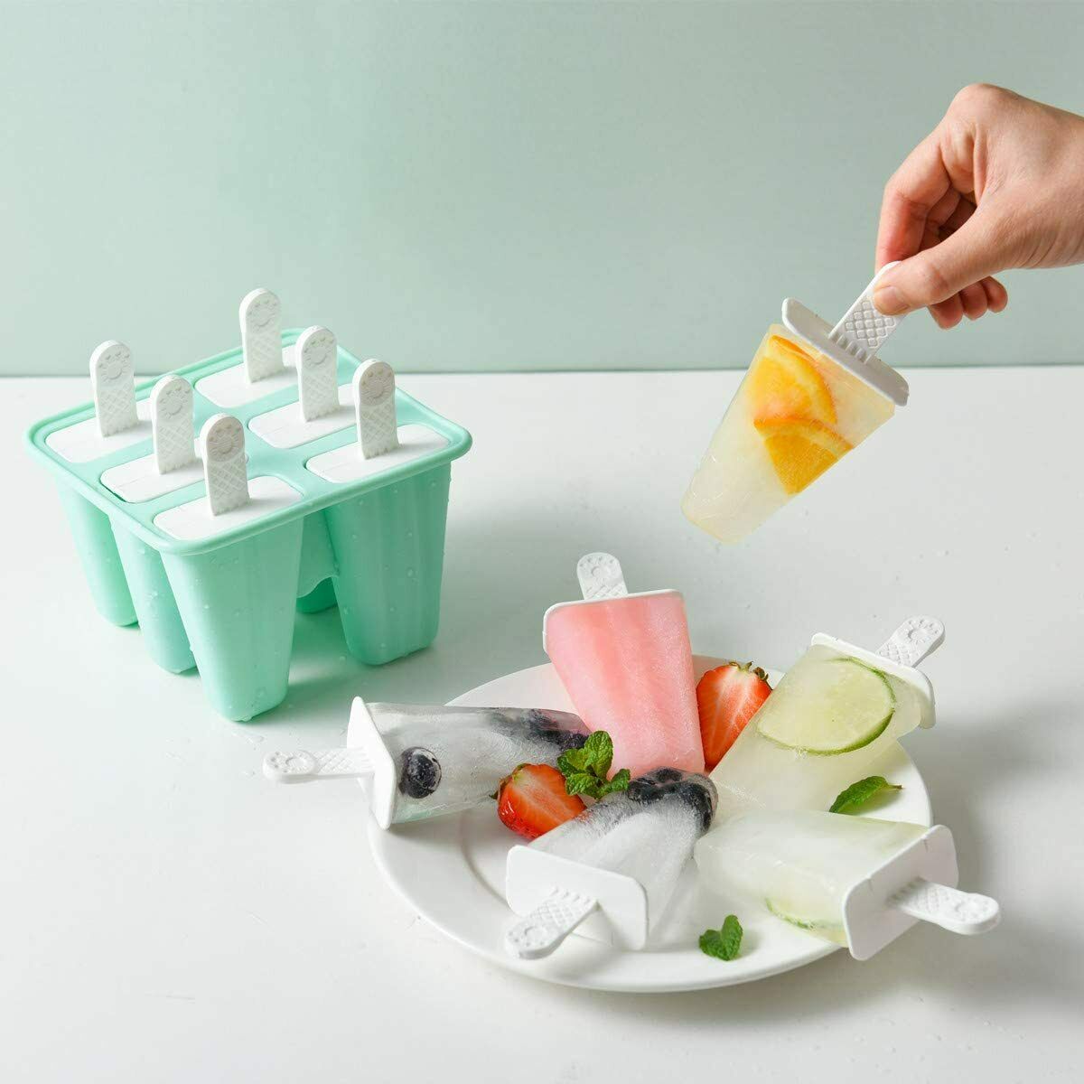 Helistar Popsicle Molds 6 Pieces Silicone Ice Pop Molds BPA Free Popsicle Mold - Fresh Stock Dated December 2025