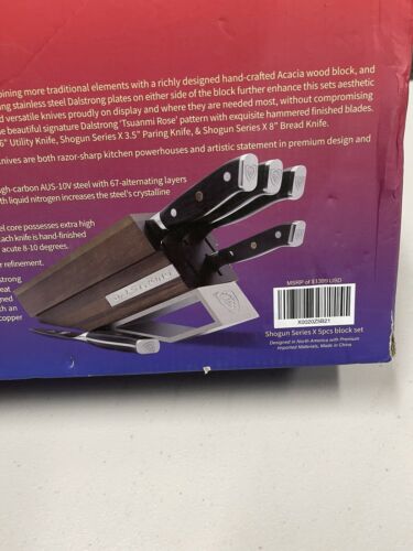 Shogun Series X 5 piece Block Set only One Knife Used, FREE SHIPPING - Fresh Stock Dated December 2025