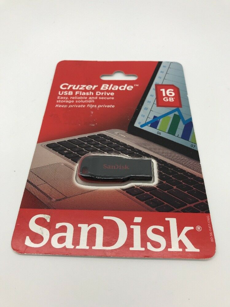 SanDisk CZ50 16GB USB Flash Drive Cruzer Blade SDCZ50-016G-AW46S - Fresh Stock Dated February 2026