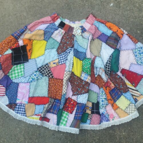 Vintage Patchwork Quilt Skirt Handmade Size Small Medium Flowey - Fresh Stock Dated December 2025