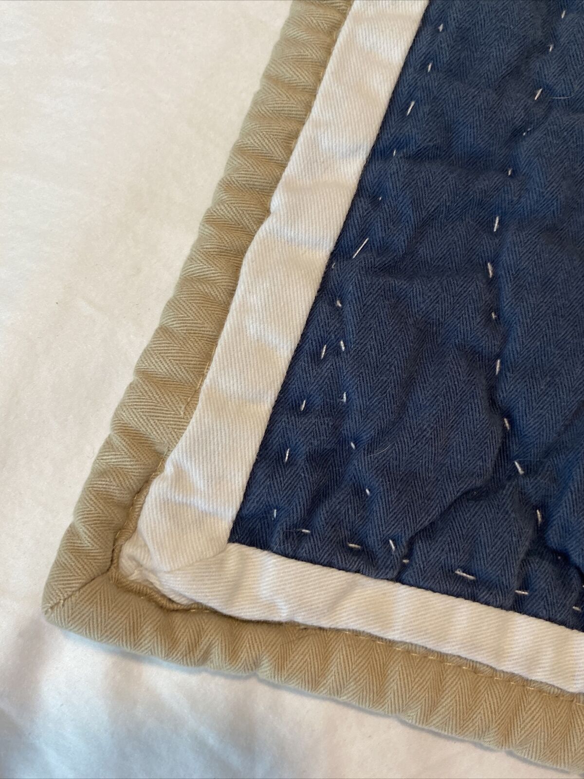 1 x Pottery Barn PB Teen ML Baseball Sports Red White Blue Quilted Standard Sham - Fresh Stock Dated February 2026