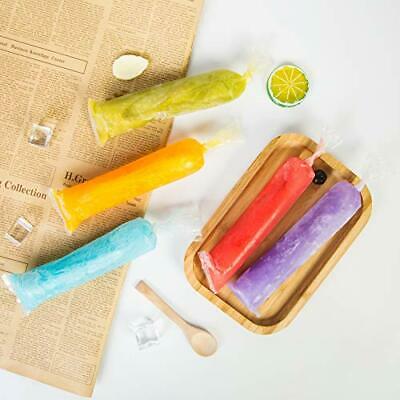 200 Pcs Popsicle Bags, Plastic Freeze Ice Pop Bags, Disposable Juice Popsicle - Fresh Stock Dated December 2025