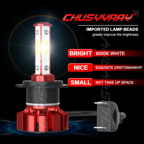 H7 H9 For Suzuki Hayabusa 2008-2009 2011-2018 LED Headlight 6000K White 4x Bulbs - Fresh Stock Dated February 2026
