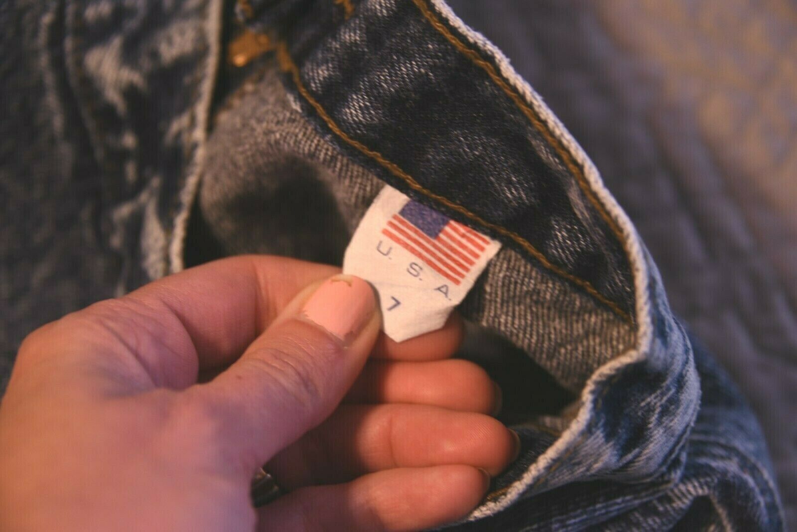 Vintage ZENA 90s Blue Jean DENIM skirt high waist acid wash fade sz 0 small - Fresh Stock Dated February 2026