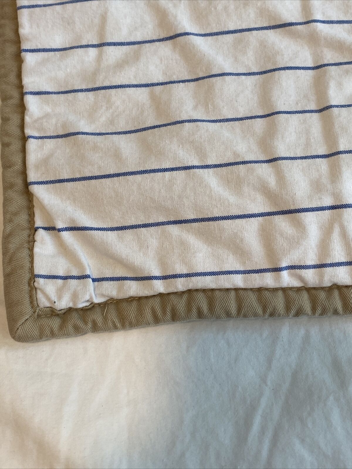 1 x Pottery Barn PB Teen ML Baseball Sports Red White Blue Quilted Standard Sham - Fresh Stock Dated February 2026