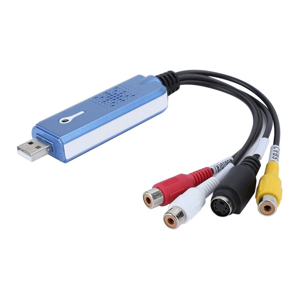 USB 2.0 VHS VCR to DVD Audio Video Capture Card Converter Adapter for PC TV RCA - Fresh Stock Dated February 2026