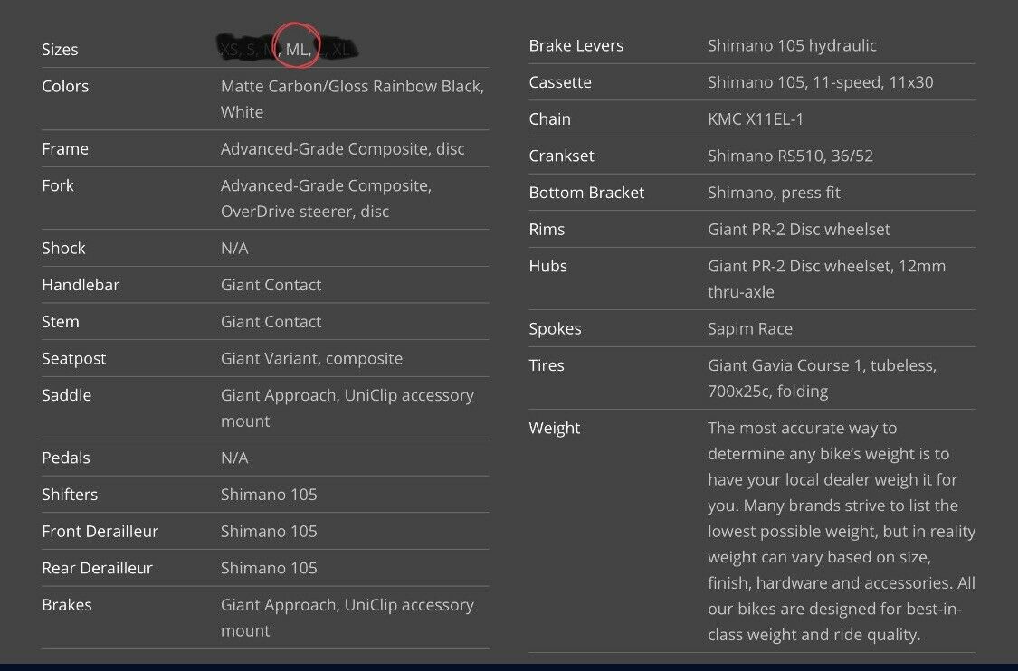 2021 Giant TCR Advanced Disc 2 PC - Fresh Stock Dated February 2026