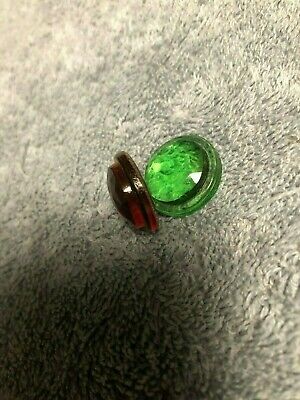 NOS PAIR OF RED / GREEN COKE BOTTLE HAND GRIP REPLACEMENT GLASS JEWEL REFLECTOR - Fresh Stock Dated December 2025