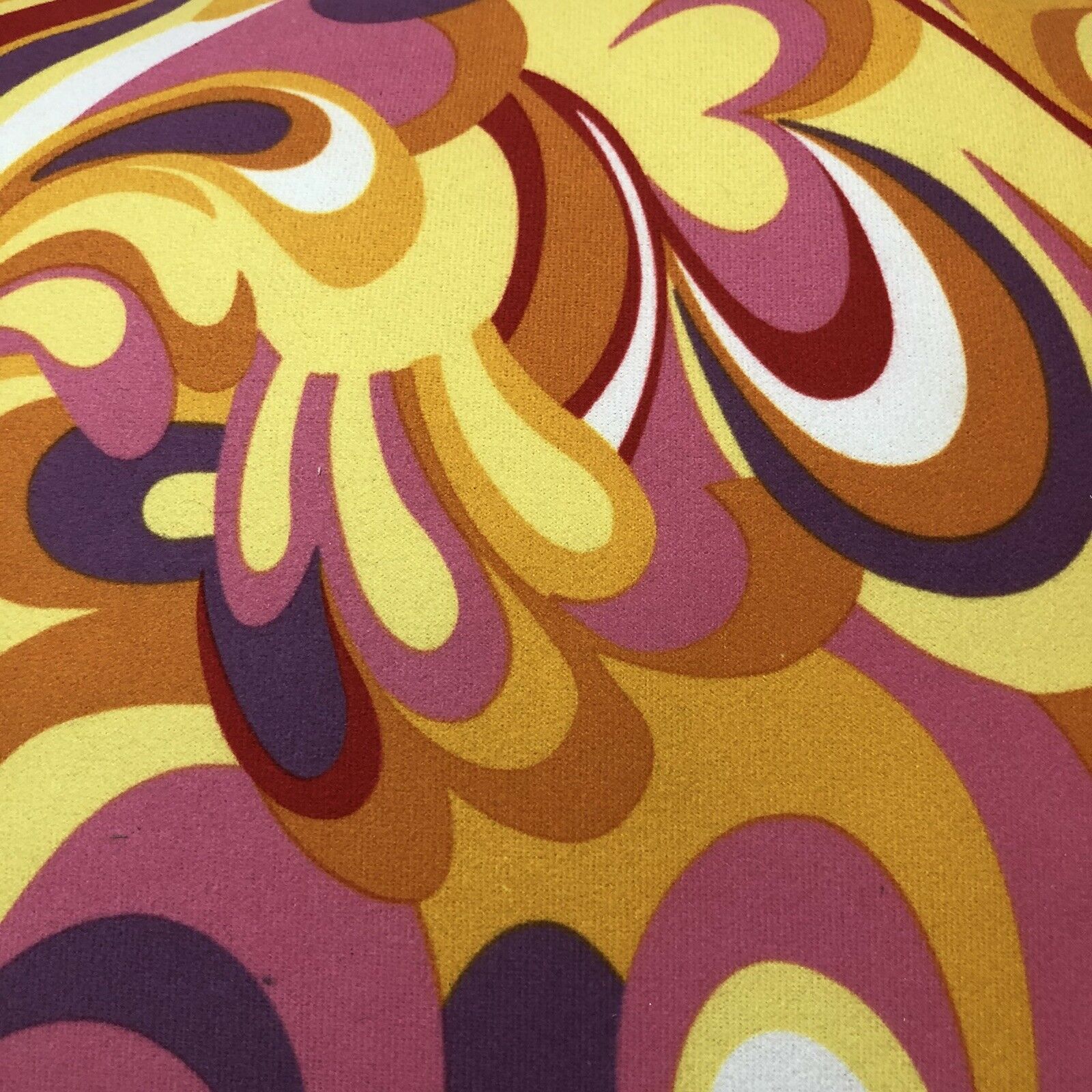 Teen Girl 16” Fluffy Throw Pillow Pink On Side 1 And Psychedelic Colors Side 2 - Fresh Stock Dated February 2026