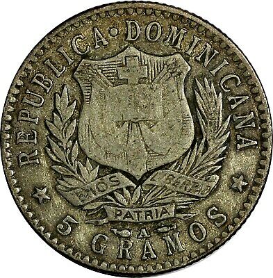 Dominican Republic Silver 1897 20 Centavos USA Philadelphia mint KM# 14 (18 752) - Fresh Stock Dated February 2026