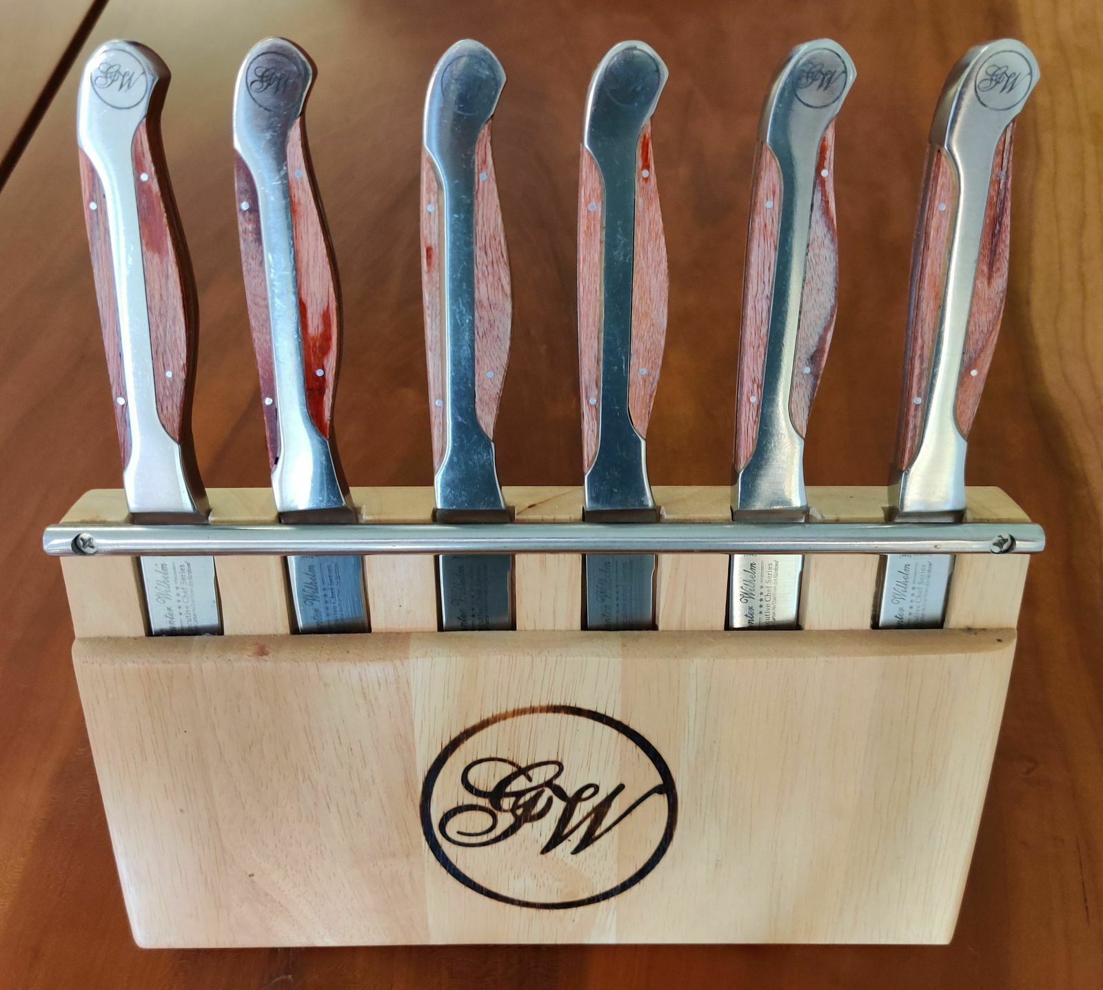 Gunter Wilhelm Executive Chef Series Steak Knives - set of 6 with caddy - Fresh Stock Dated December 2025