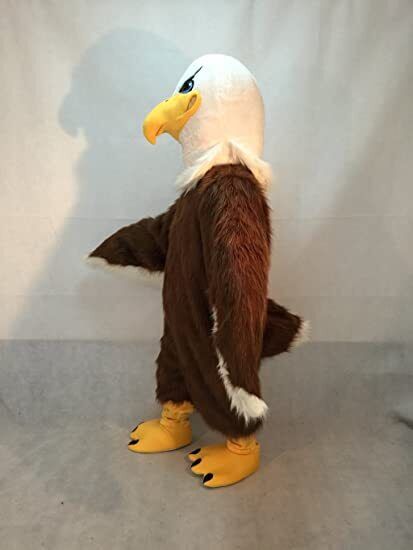 Fierce Mr. Majestic Eagle Long Hair Mascot Costume school mascot costumes - Fresh Stock Dated February 2026
