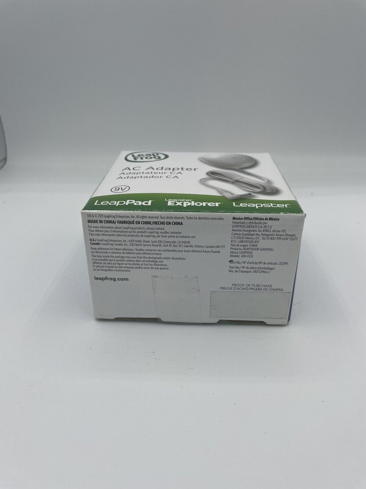 LEAP FROG  AC Adapter Model # 690-11213 Power Supply 9 Volt LeapPad Leapster - Fresh Stock Dated February 2026