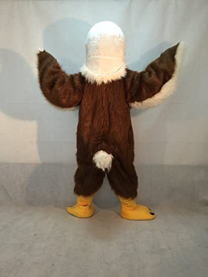 Fierce Mr. Majestic Eagle Long Hair Mascot Costume school mascot costumes - Fresh Stock Dated February 2026