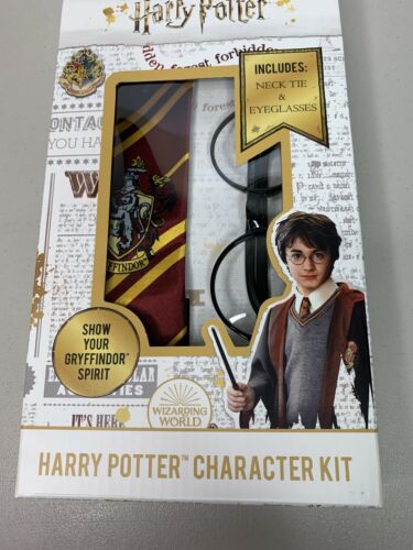 Harry Potter Character Kit Gryffindor Spirit  Eyeglasses And Neck Tie Costume - Fresh Stock Dated December 2025