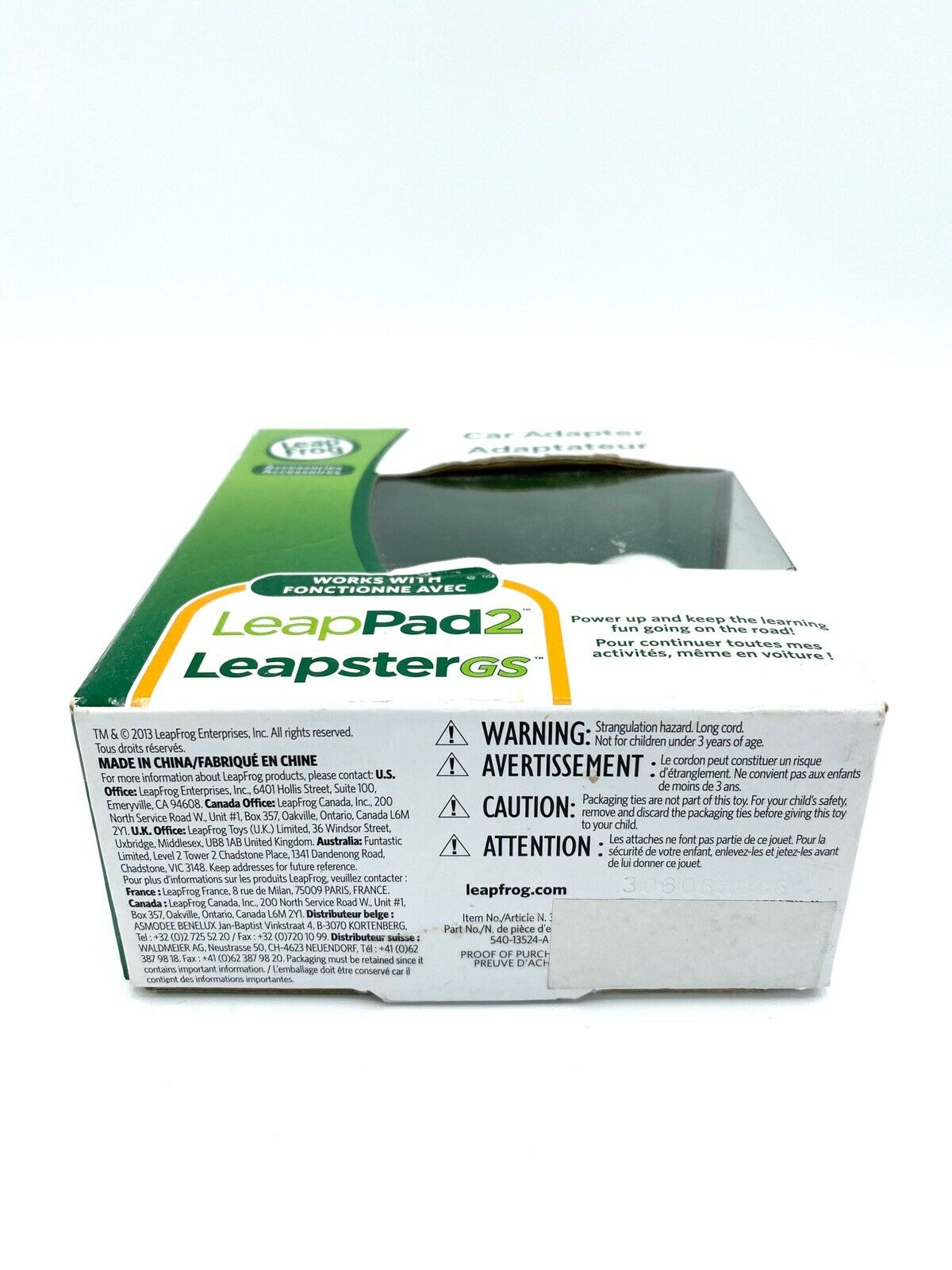 LeapPad 2 Car Adapter | Leapstwr GS | Leap Frog Accessories | Power Up - Fresh Stock Dated February 2026