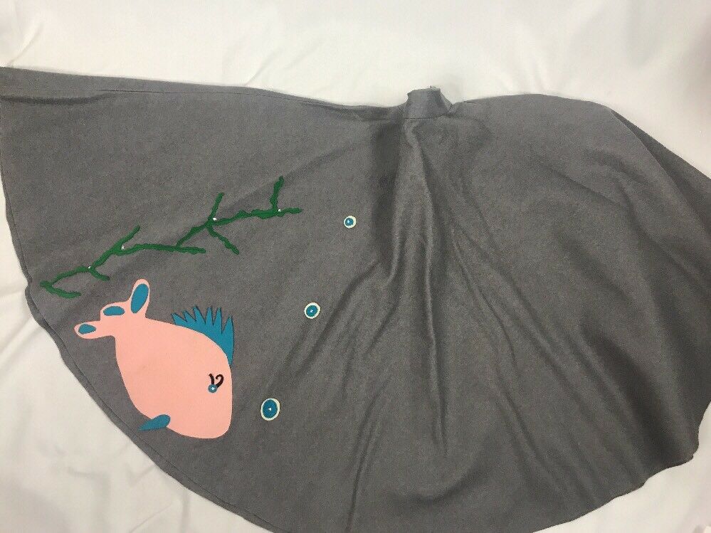 Vintage 50's Felt Circle Skirt Novelty Fish Underwater Theme Poodle Skirt XS S - Fresh Stock Dated December 2025