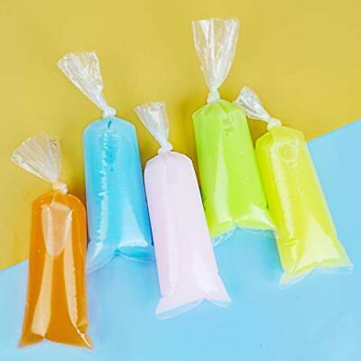 200 Pcs Popsicle Bags, Plastic Freeze Ice Pop Bags, Disposable Juice Popsicle - Fresh Stock Dated December 2025