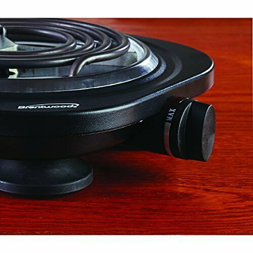 Brentwood TS-321BK 1000w Single Electric Burner, Black - Fresh Stock Dated December 2025
