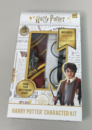 Harry Potter Character Kit Gryffindor Spirit  Eyeglasses And Neck Tie Costume - Fresh Stock Dated December 2025