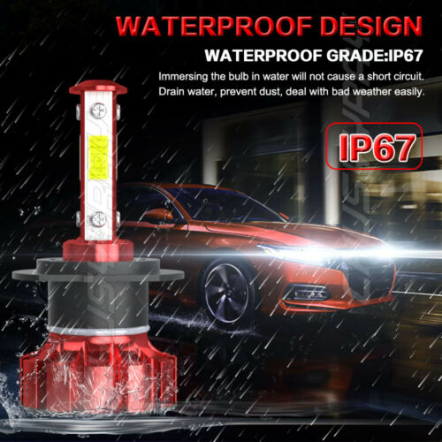 H7 H9 For Suzuki Hayabusa 2008-2009 2011-2018 LED Headlight 6000K White 4x Bulbs - Fresh Stock Dated February 2026