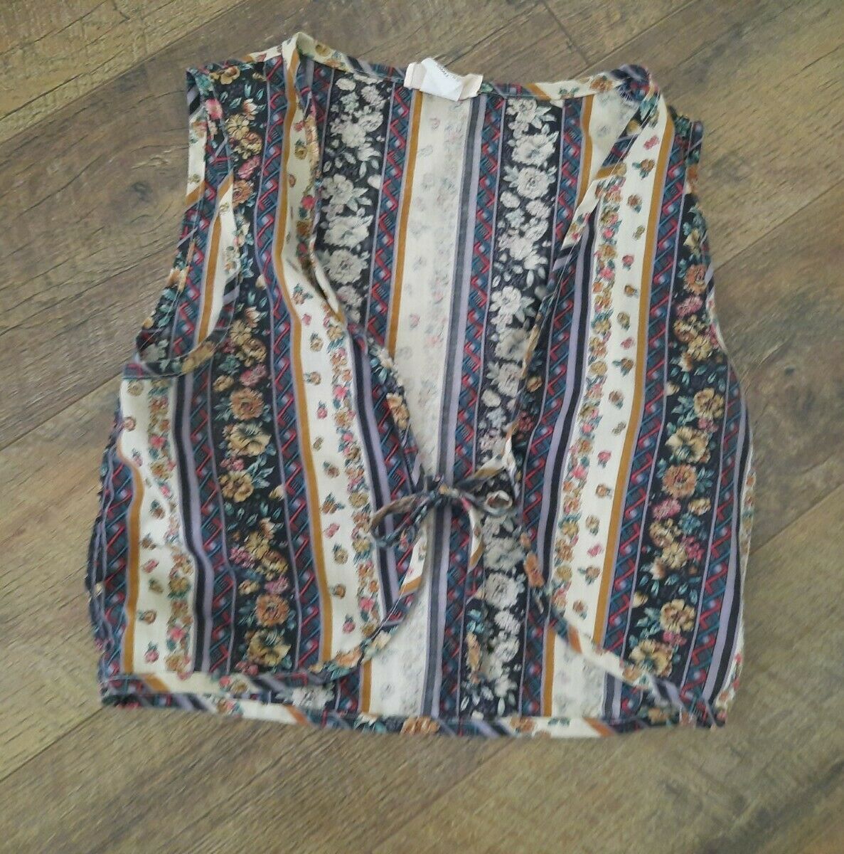 Vintage 70s Women's Maxi Skirt & Vest Set Outfit Size S / 7 Floral Tiered - Fresh Stock Dated March 2026