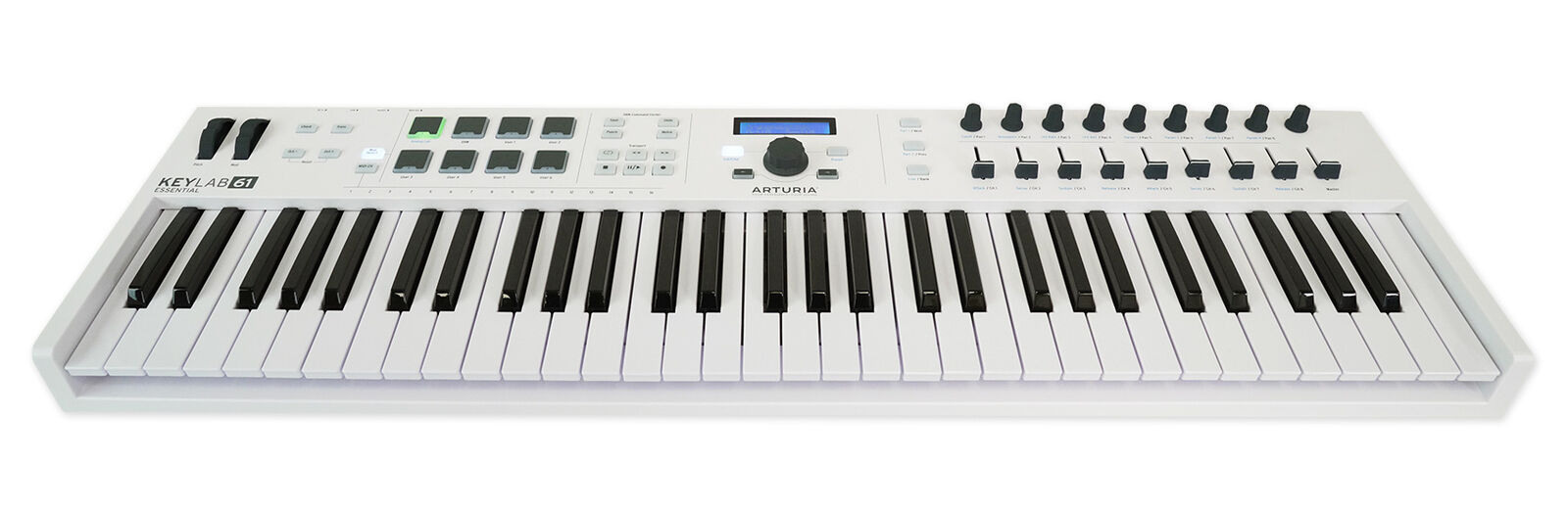 Arturia Keylab Essential 61-Key USB Keyboard Controller in White+Mic+Headphones - Fresh Stock Dated February 2026
