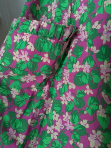 Vintage Laura Ashley RARE 70s Prairie Skirt Grass Green Purple Pink Fuchsia S M - Fresh Stock Dated February 2026