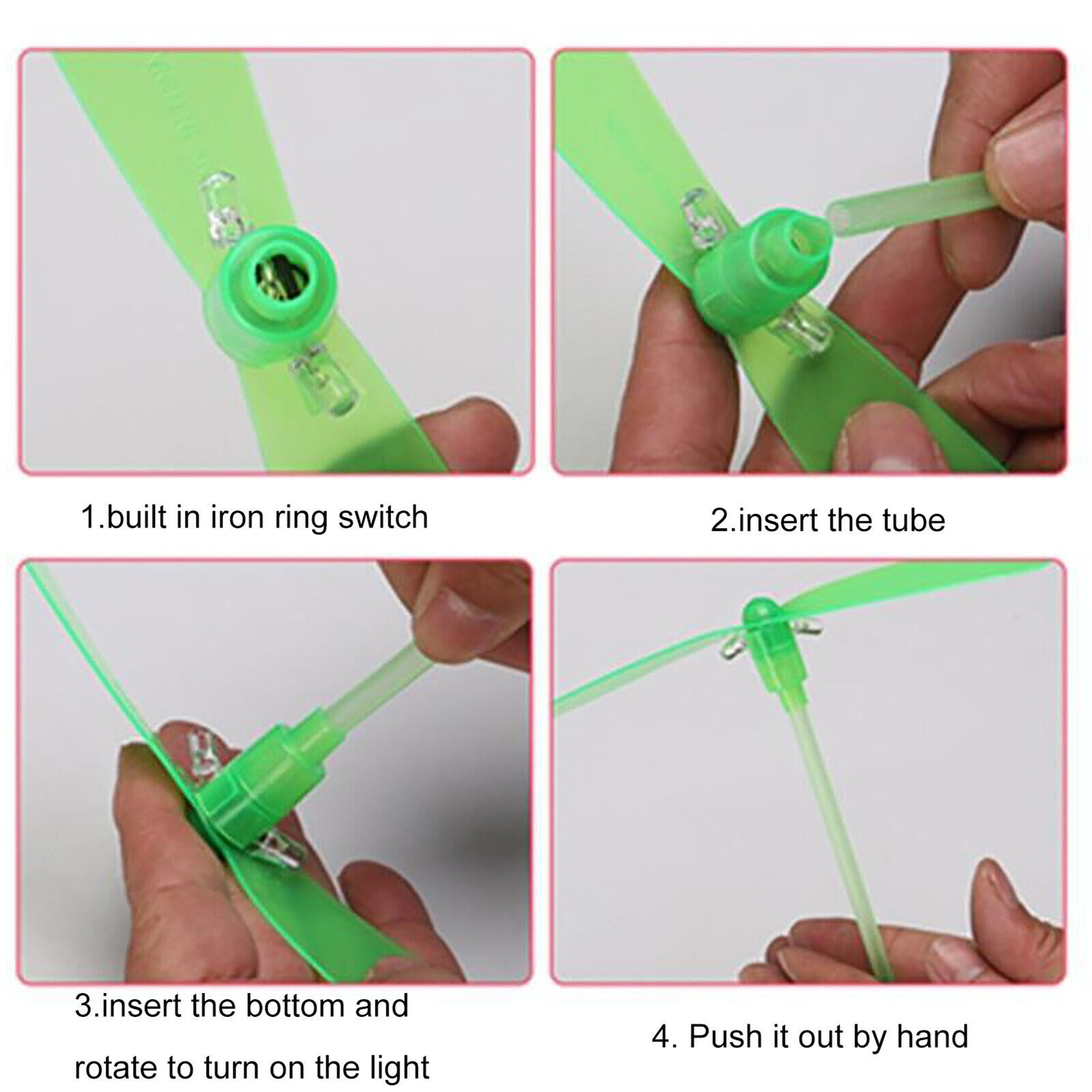 Glowing LED Light-up Bamboo-Copter Plastic Toy Gift For Busy Busy Town Board - Fresh Stock Dated February 2026