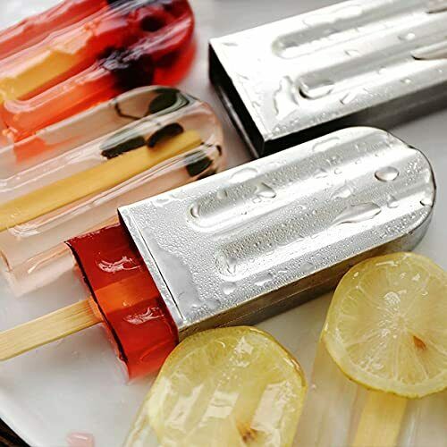 Awinking Set of 10 Stainless Steel Ice Lolly Popsicle Molds, Homemade Ice Pop... - Fresh Stock Dated December 2025