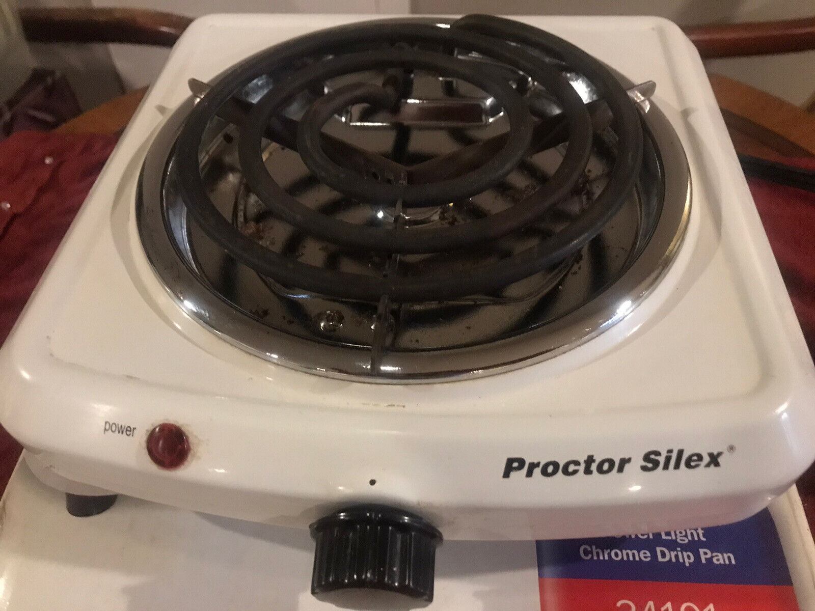 PROCTOR SILEX Electric Single (Fifth) Burner Adustable Temp. Hot Plate 1000W - Fresh Stock Dated February 2026