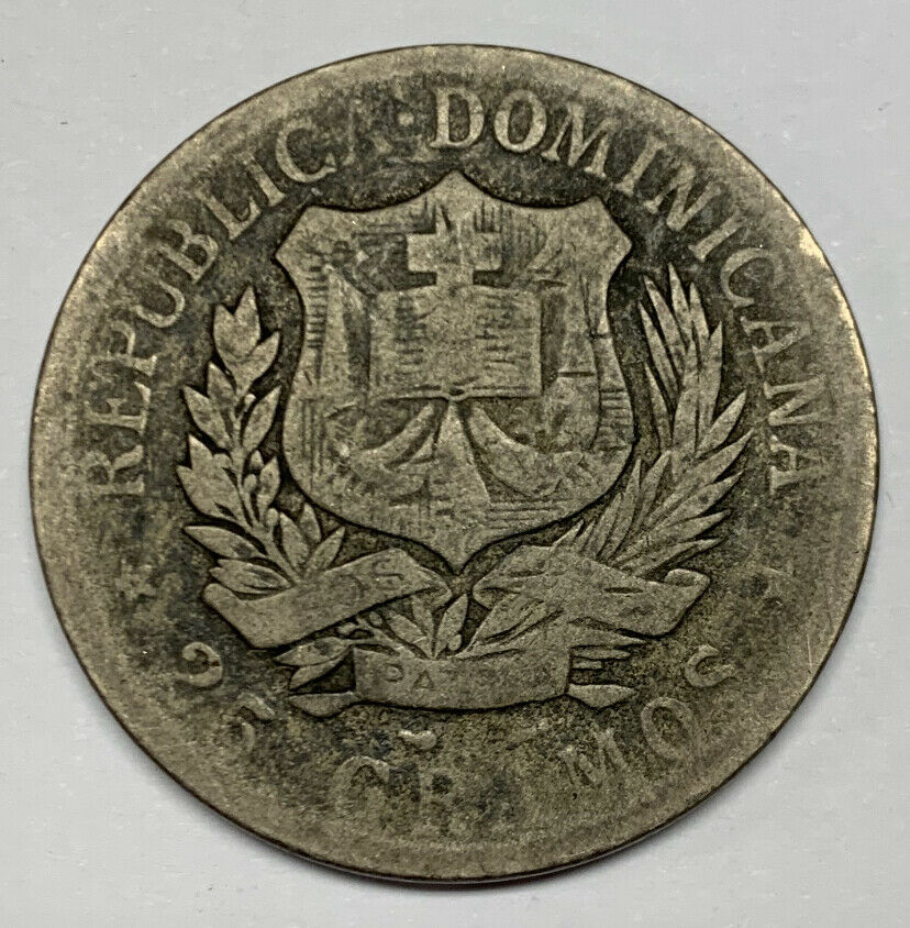 1897 Dominica Republic Silver Peso KM 16 25 Gramos One Year Type Circulated - Fresh Stock Dated December 2025