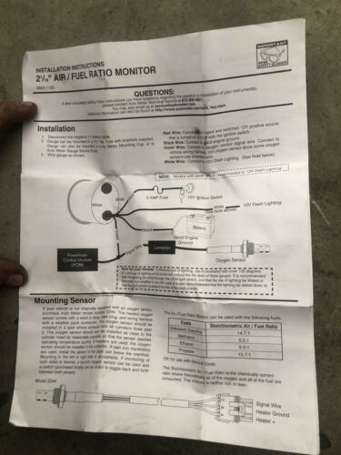 autometer air fuel ratio gauge 4775 - Fresh Stock Dated February 2026